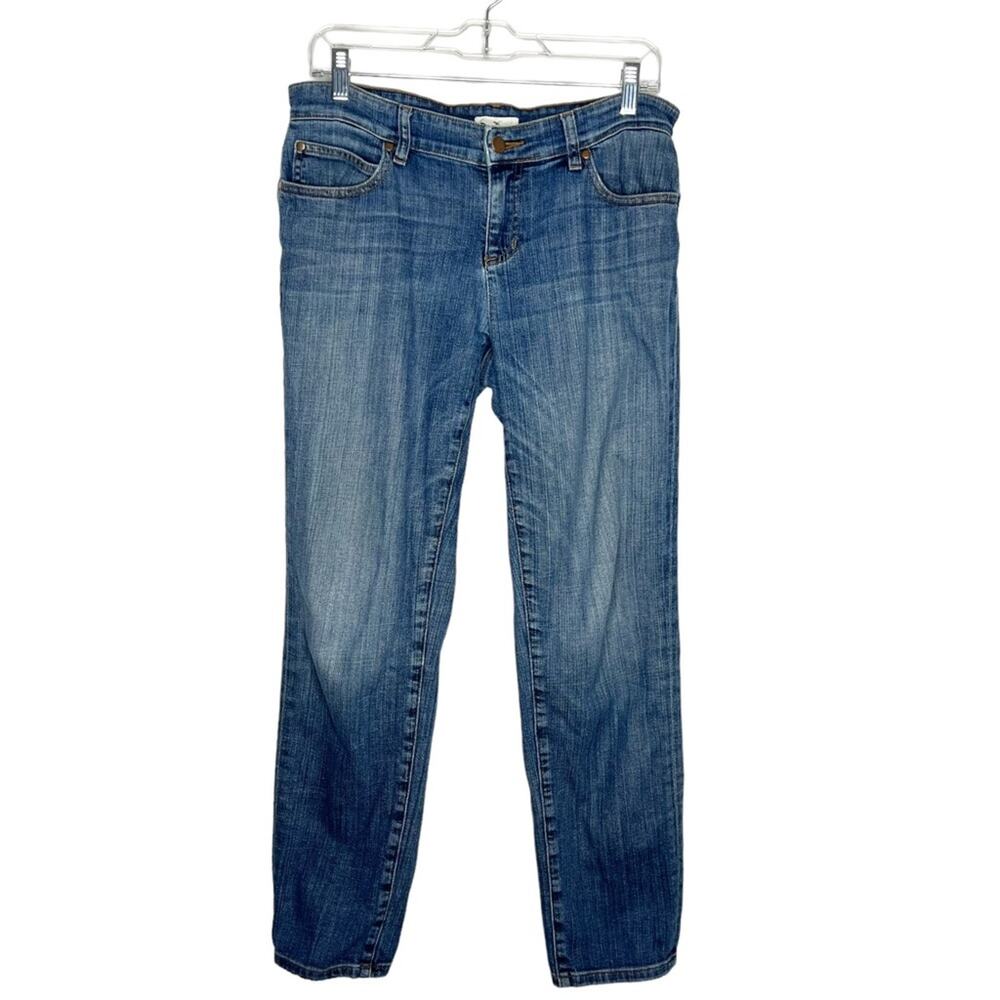 EILEEN FISHER / medium wash straight leg jeans / 4